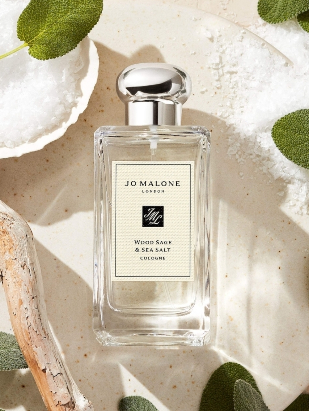 Jo Malone 100ml - Wood Sage & Sea Salt Cologne - 1/2 Full 3.4 oz Bottle